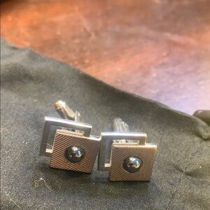 Silver and Black Cufflinks